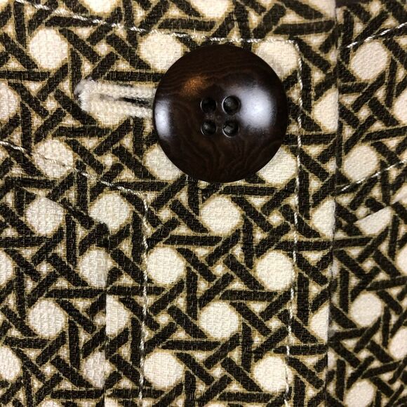 Talbots button front jacket size 10 Petite cream Brown - Picture 4 of 5